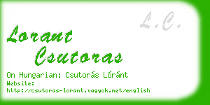 lorant csutoras business card