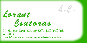lorant csutoras business card